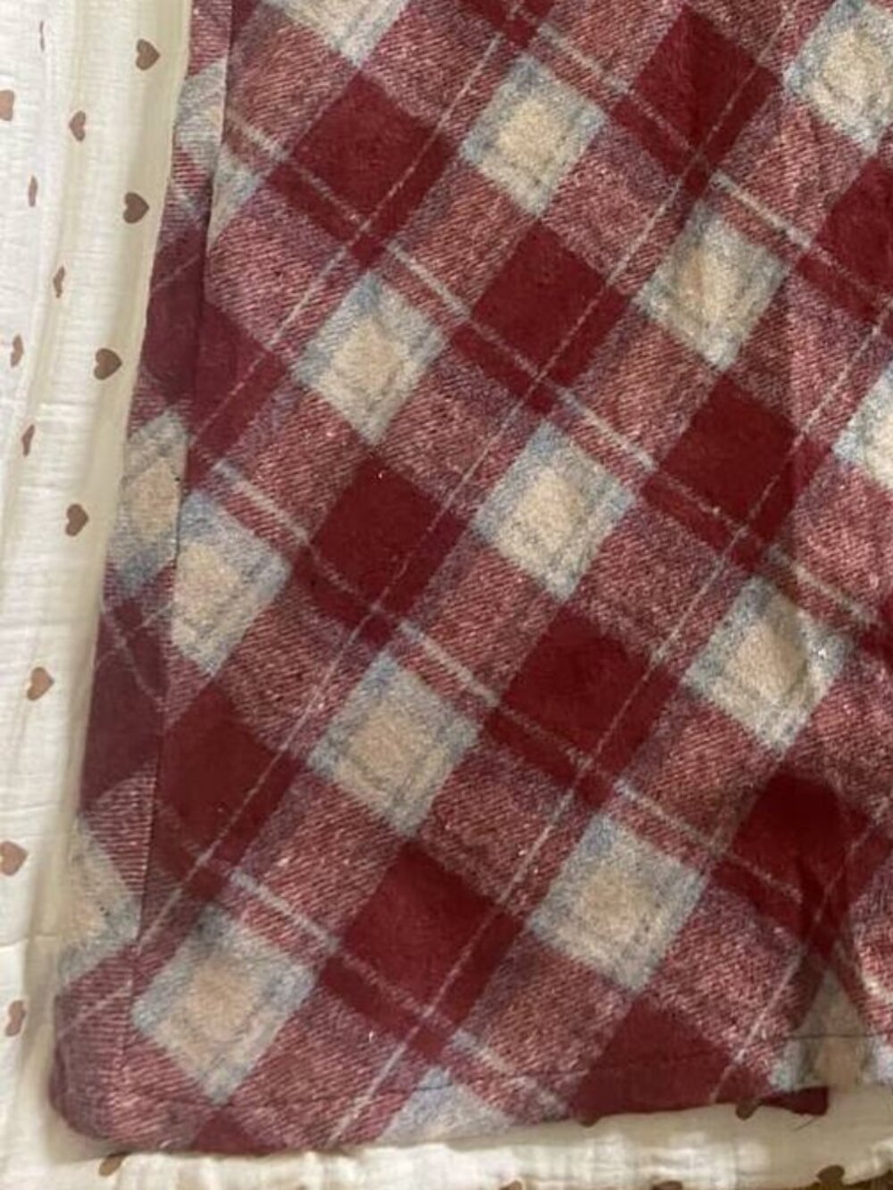Red Plaid Midi Skirt - Picture 3 of 3